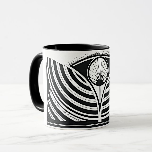 Deco Noir Geometry Mug (Front Left)