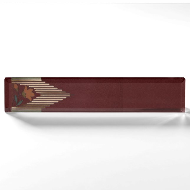 Deco Pattern With Flower And Spire Nameplate (Front)