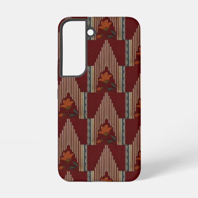 Deco Pattern With Flower And Spire Samsung Galaxy S22 Case (Back)