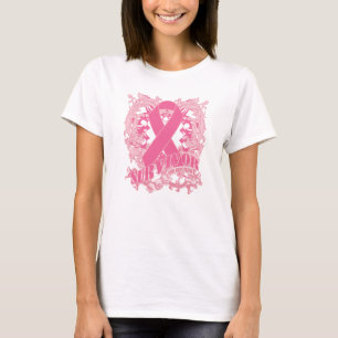 Deco Pink Ribbon - Breast Cancer Survivor T-Shirt
