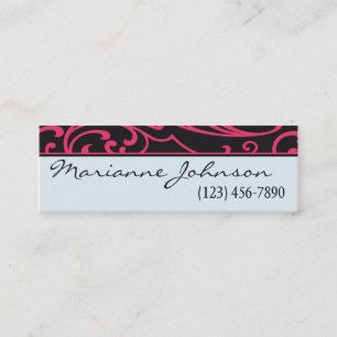 Deco Retro Pink and Black Profile Card