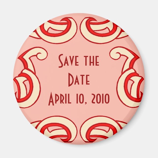 Deco Save the Date Magnet (Front)