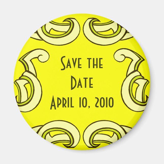 Deco Save the Date Magnet (Front)