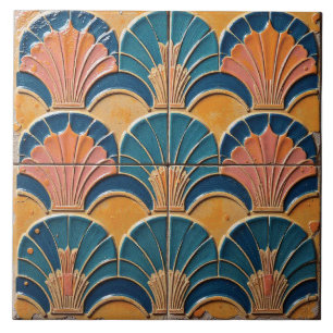 Deco Seashell Fanfare Ceramic Tile