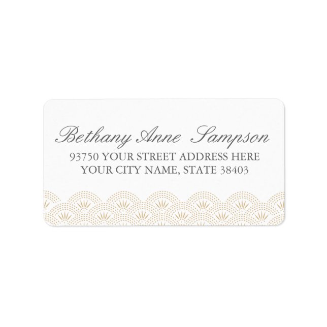 Deco Seigaiha Address Labels (Front)