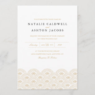 Deco Seigaiha Wedding Invitation