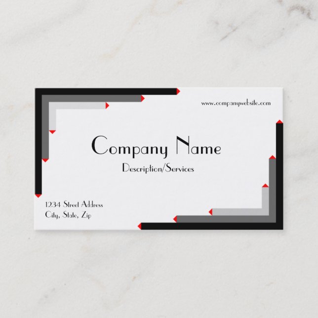 Deco Style Business Card (Front)