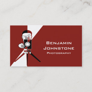 Deco style  photographer and camera business card