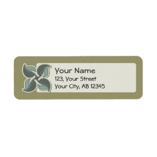 Deco tile 3 return address label