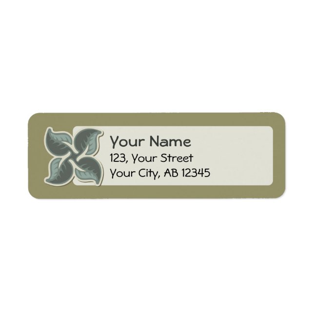 Deco tile 3 return address label (Front)