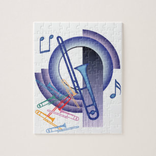 Deco Trombone Jigsaw Puzzle