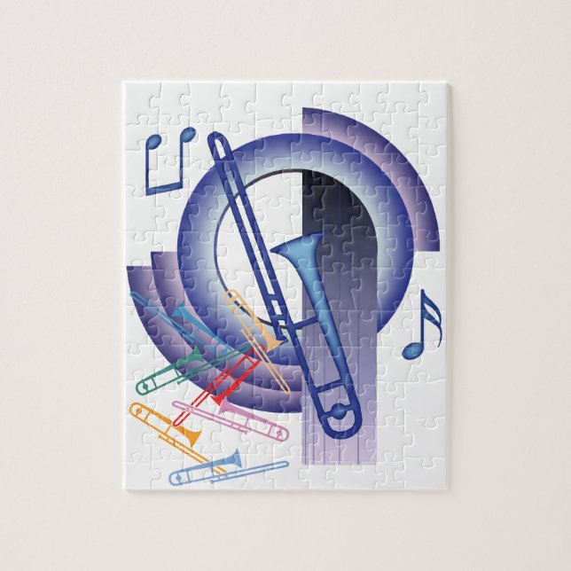 Deco Trombone Jigsaw Puzzle (Vertical)