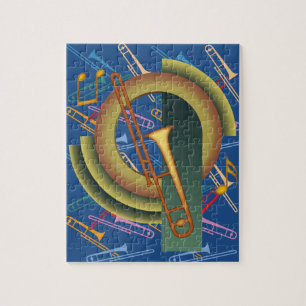 Deco Trombone Jigsaw Puzzle