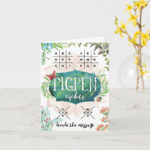 Decode Your Message with the Pigpen Cipher Card