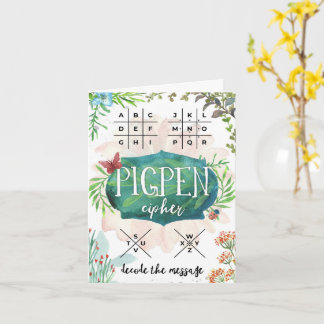 Decode Your Message with the Pigpen Cipher Card