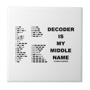 Decoder Is My Middle Name (Intl Morse Code) Ceramic Tile