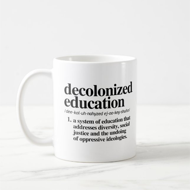 Decolonised Education Definition Coffee Mug (Left)