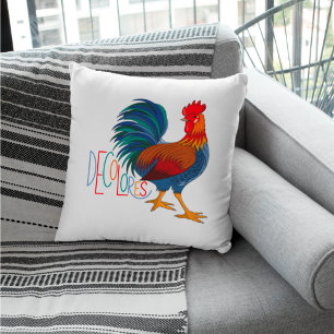 DeColores Cursillo Colourful Rooster Cushion
