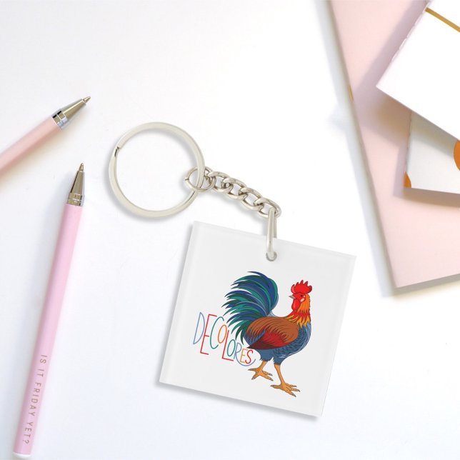 DeColores Cursillo Colourful Rooster Key Ring (Creator Uploaded)