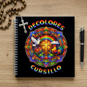DeColores Cursillo Cross Dove Rooster Mandala Notebook