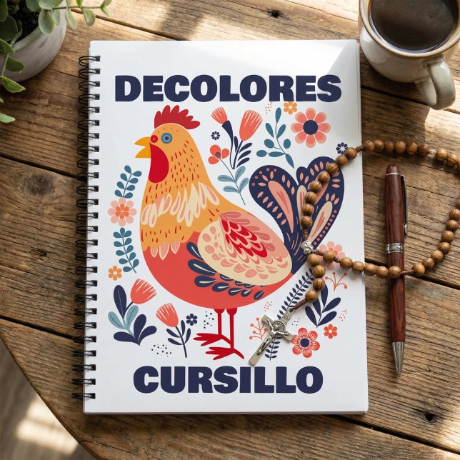 DeColores Cursillo Folk Art Rooster Christian Notebook (Creator Uploaded)