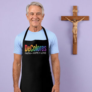 DeColores Cursillo Rainbow Faith Hope Love Apron