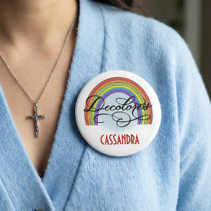 DeColores Cursillo Rainbow Faith Religion 10 Cm Round Badge