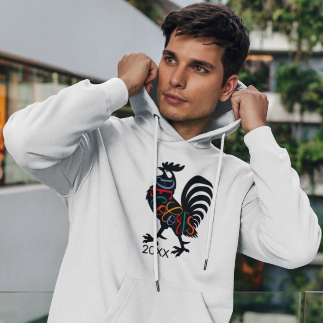 DeColores Cursillo Rooster Black Silhouette  Hoodie (Creator Uploaded)