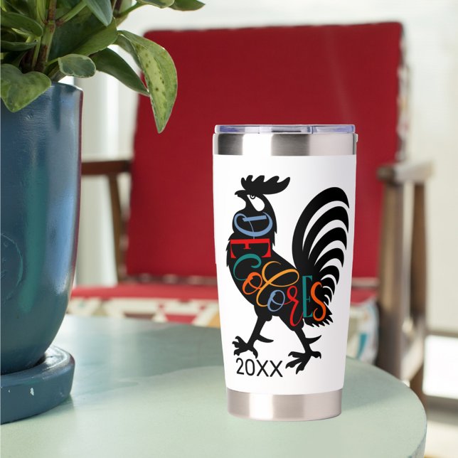 DeColores Cursillo Rooster Black Silhouette  Insulated Tumbler (Creator Uploaded)