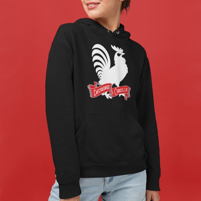 DeColores Cursillo Rooster Silhouette with Banner Hoodie (Creator Uploaded)