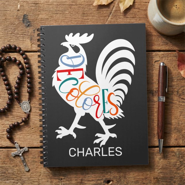 DeColores Cursillo Rooster White Silhouette  Notebook (Creator Uploaded)