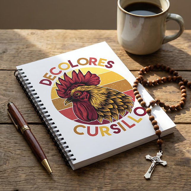 DeColores Cursillo Rooster with Distressed Sunset Notebook (Creator Uploaded)