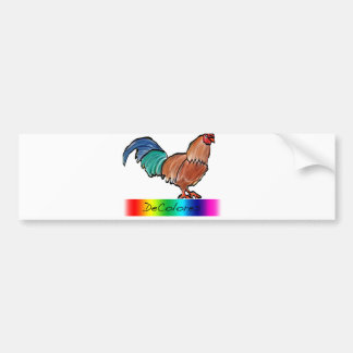 DeColores Rooster Bumper Sticker