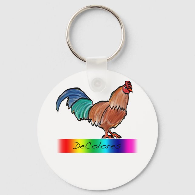 DeColores Rooster Key Ring (Front)