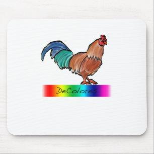 DeColores Rooster Mouse Pad