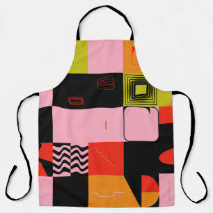Deconstructed postmodern inspired artwork of abstr apron