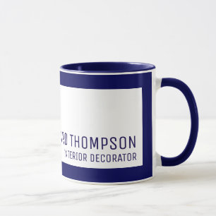 decor professional coffee-mug with blue border mug