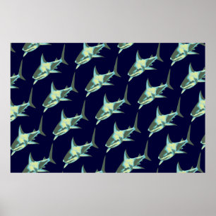 decor shark pattern