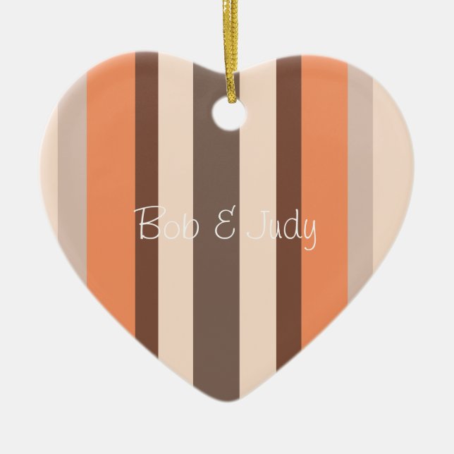 Decor Stripes Ceramic Ornament (Front)