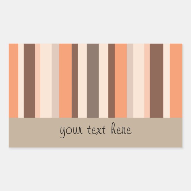 Decor Stripes Rectangular Sticker (Front)