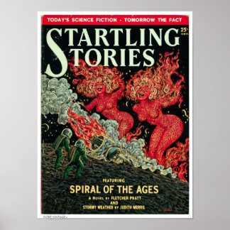 DECOR: VINTAGE SCI-FI MAG COVER POSTER