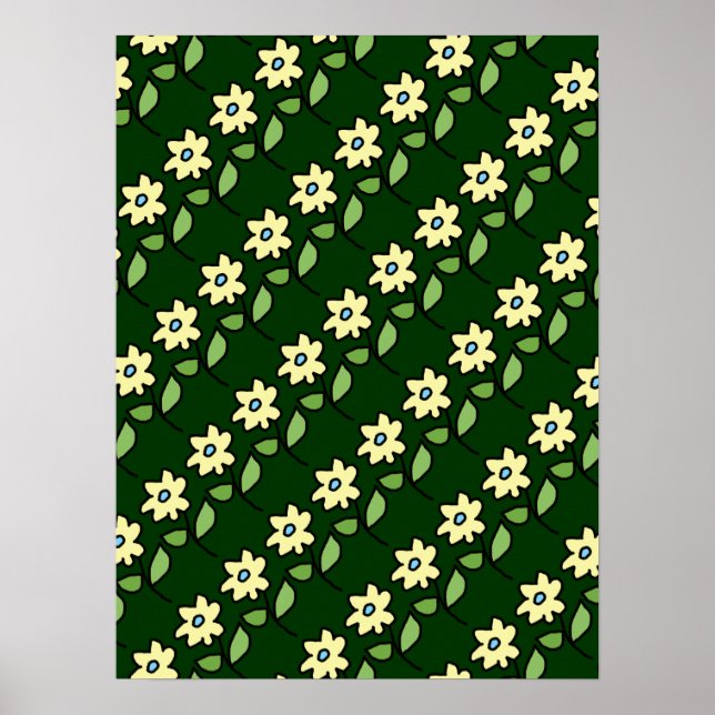 décor walls flower patterning poster (Front)