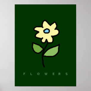 décor walls with flowers poster