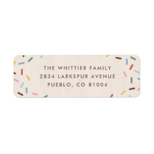 Decorate + Celebrate Sprinkles Address Label Return Address Label