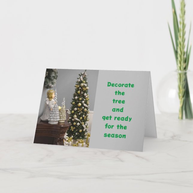 **DECORATE THE TREE/GET READY TO CELEBRATE** CARD (Front)