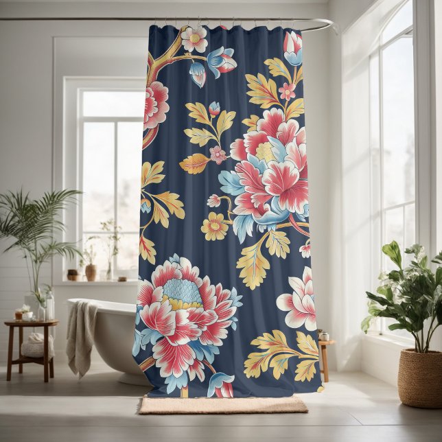 Decorate your bathroom with floral pattern  shower curtain (Creator Uploaded)