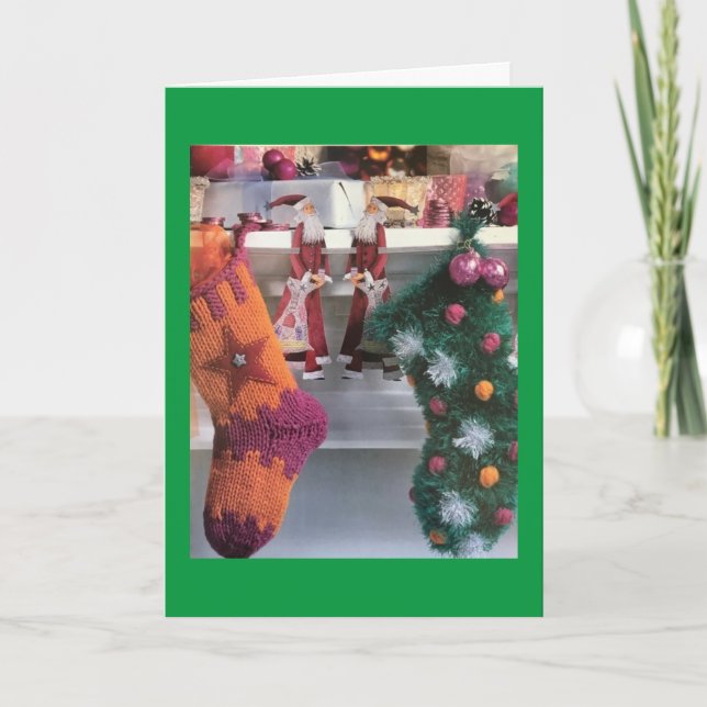 *DECORATE YOUR MANTEL* CHRISTMAS IS HERE CARD (Front)