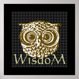 decorate your walls ~ owl wisdom poster