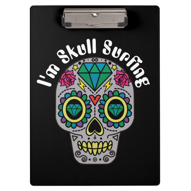Decorated Abstract Skull Clipboard (Front)