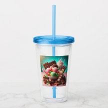 Decorated Acrylic Cup